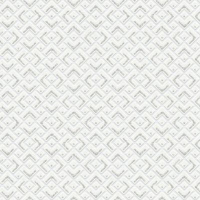 Tapetes ar metāliska akcentu un retro rakstu, baltā krāsā Tapetenshop.lv