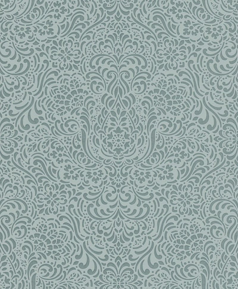 Tapetes ar ornamentu tirkīzā krāsā, 2041207 Erismann