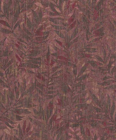Tapetes ar papardes lapām vintāžā stilā violētā krāsā, 2110220 RASCH