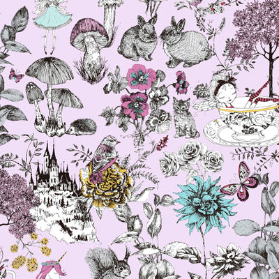 Fairy tale wallpaper in pink 1350423 Without PVC AS Creation