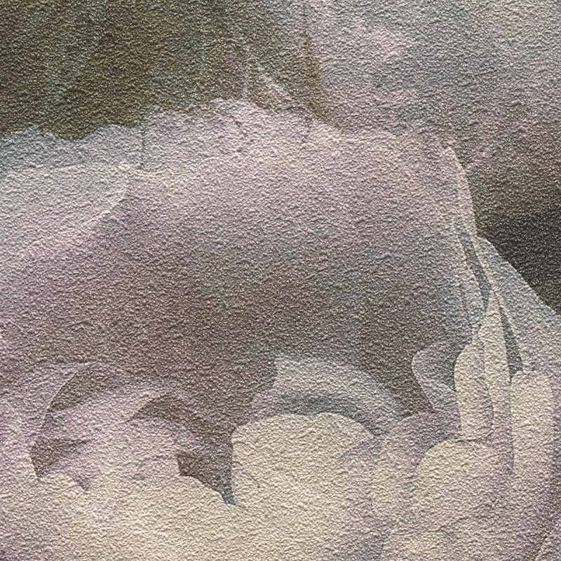 Tapetes ar peonijam vintažā stilā, violetā krāsā AS Creation