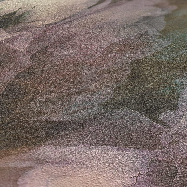 Tapetes ar peonijam vintažā stilā, violetā krāsā AS 373922 AS Creation