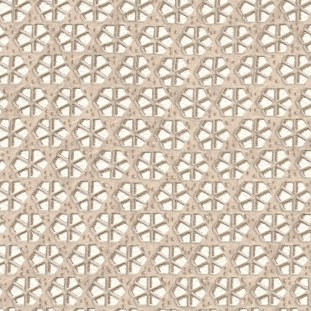 Tapetes ar pinuma rakstu, rotangpalmas izskats, brūnā krāsā, 386303 AS Creation