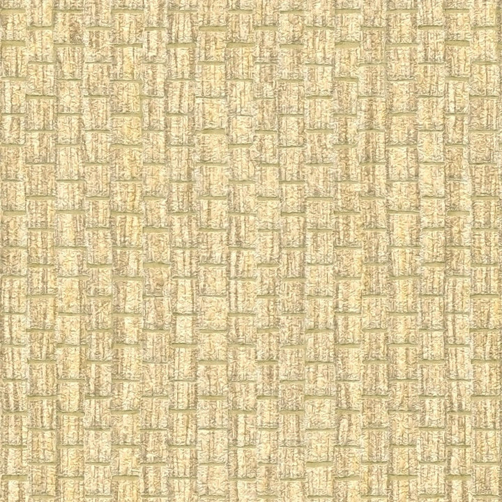 Tapetes ar rafijas zīmējumu - dzeltenā krāsā, 386123 AS Creation