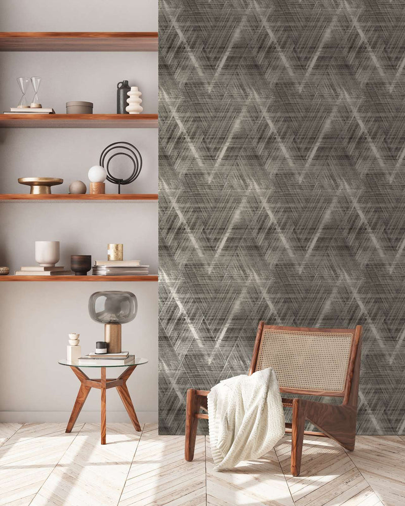 Wallpaper with diamond pattern and textile imitation, 1366221 AS Creation
