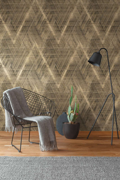 Wallpaper with diamond pattern and textile imitation, 1366225 AS Creation