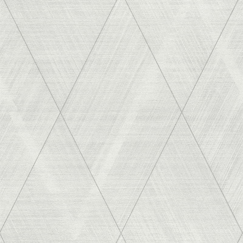 Wallpaper with diamond pattern and textile imitation white, 1366223 AS Creation