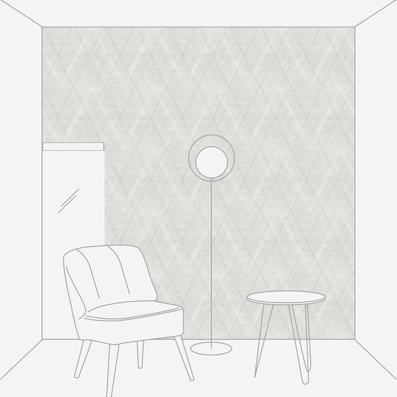 Wallpaper with diamond pattern and textile imitation white, 1366223 AS Creation
