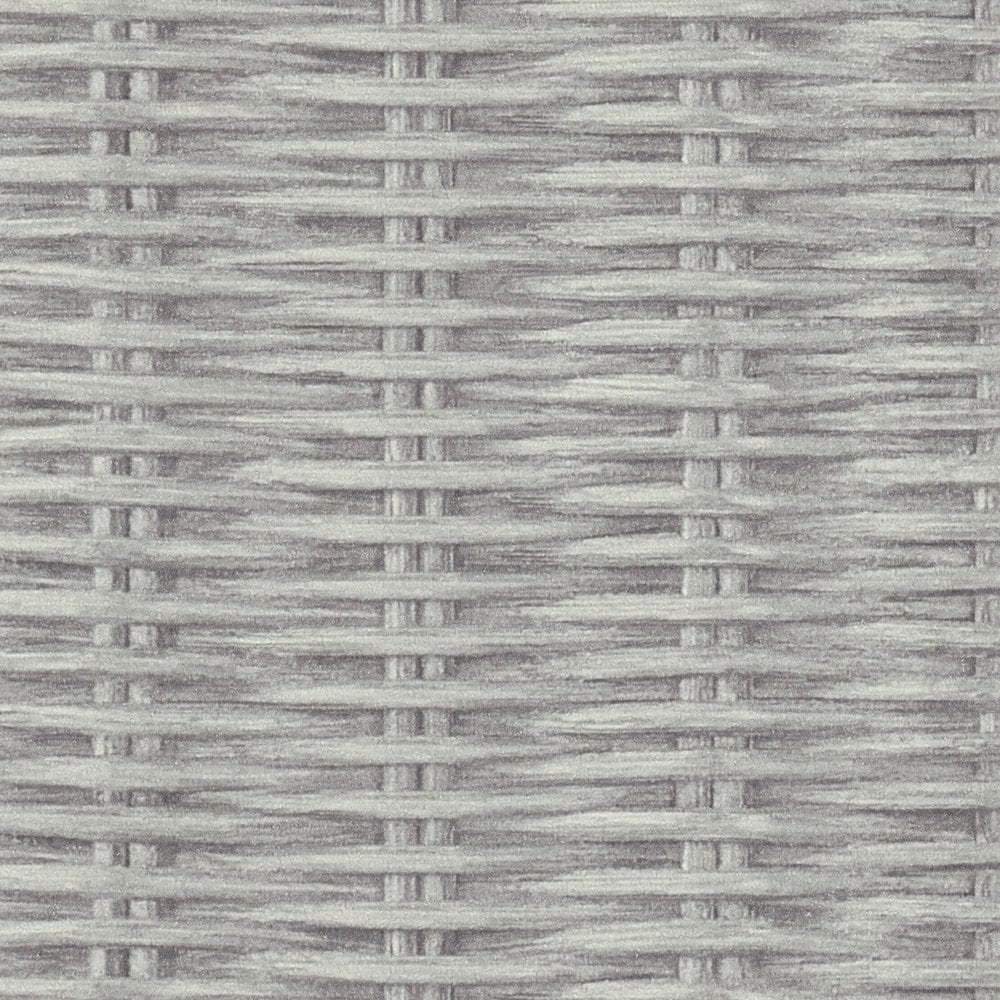 Tapetes ar rotangpalmas motīvu tumši pelēkā krāsā AS 373932 AS Creation