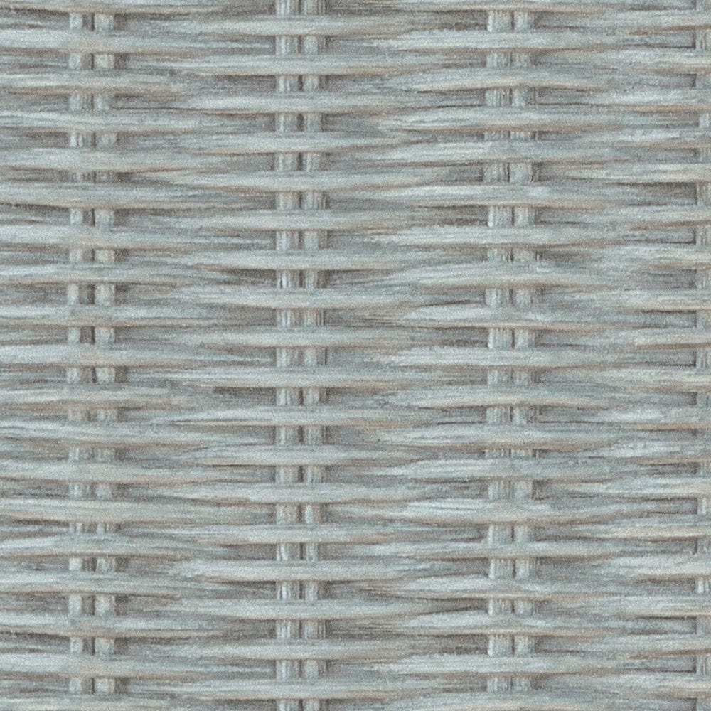 Tapetes ar rotangpalmas rakstu zilgani pelēkā krāsā AS 373933 AS Creation