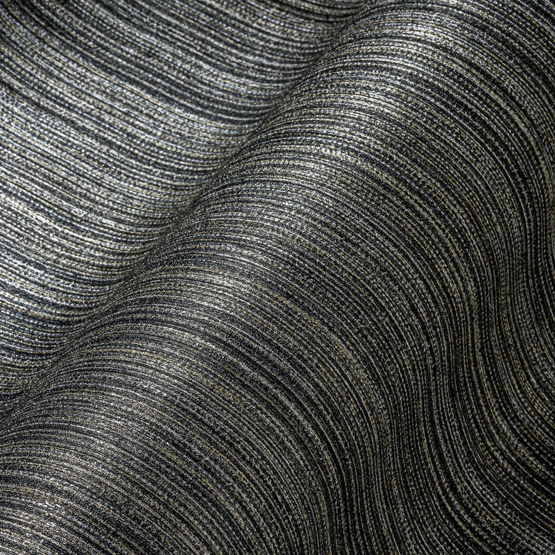 Wallpaper with textile design and liner effect in black, 1366137 AS Creation