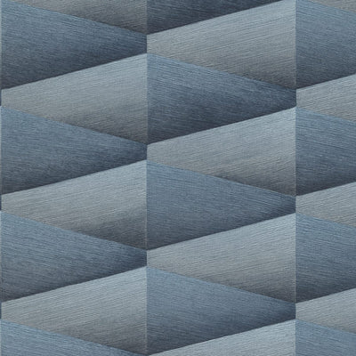 Tapetes ar trīsdimensiju efektu sudrabā un zilā krāsā, 2073240 RASCH