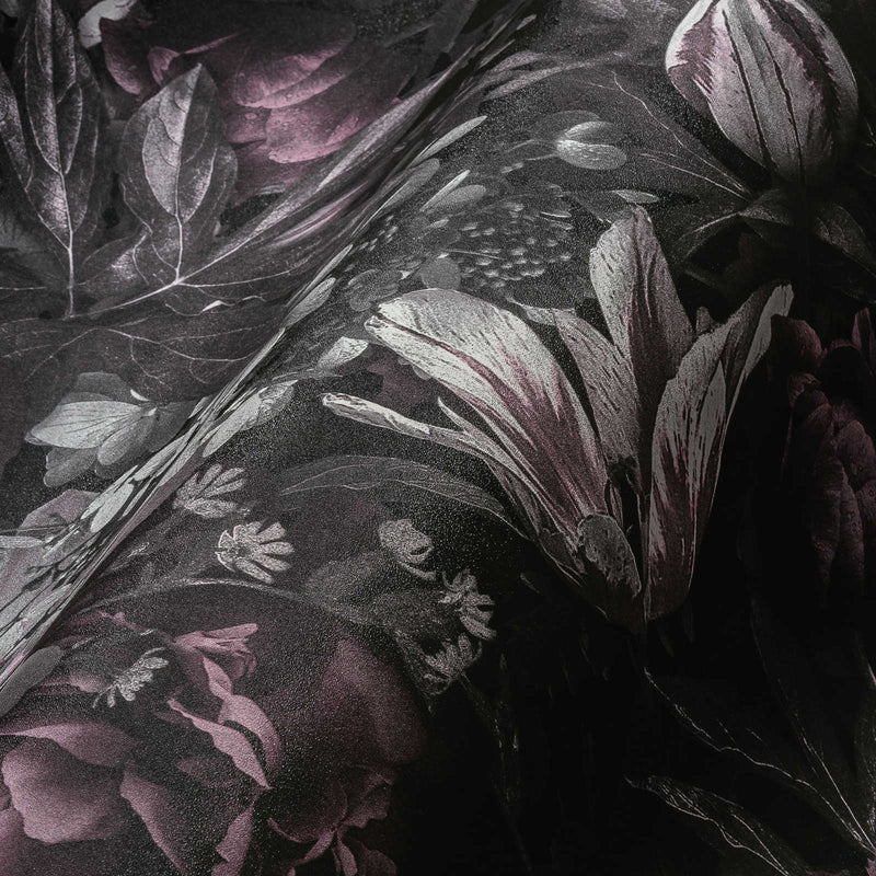 Tapetes ar ziediem vintāžas stilā - roza, pelēka, 1360105 AS Creation