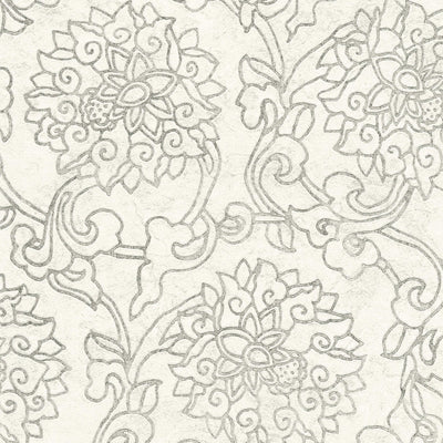 Tapetes ar ziedu ornamentu Austrumu stilā ar sudraba akcentu 1333656
