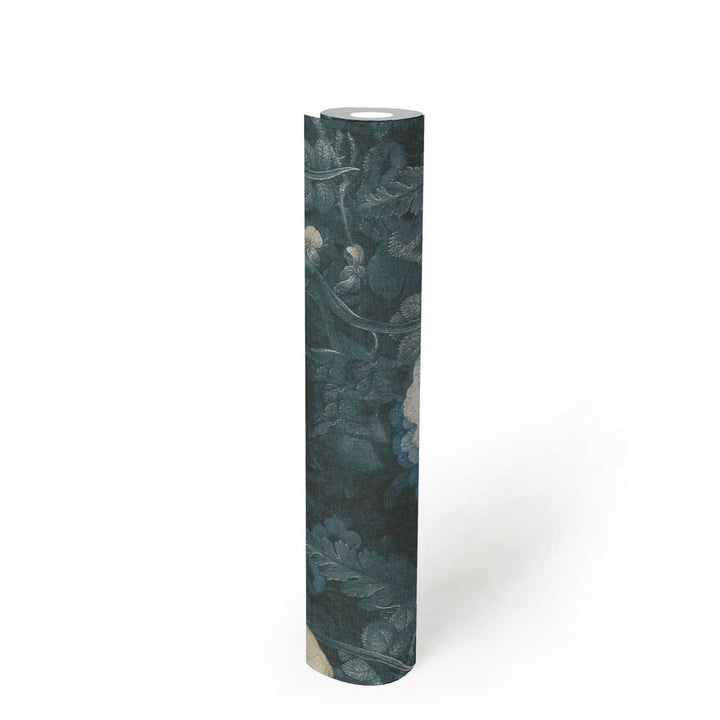 Glezniecības stilā ziedu tapetes, zilā krāsā AS 369213 AS Creation
