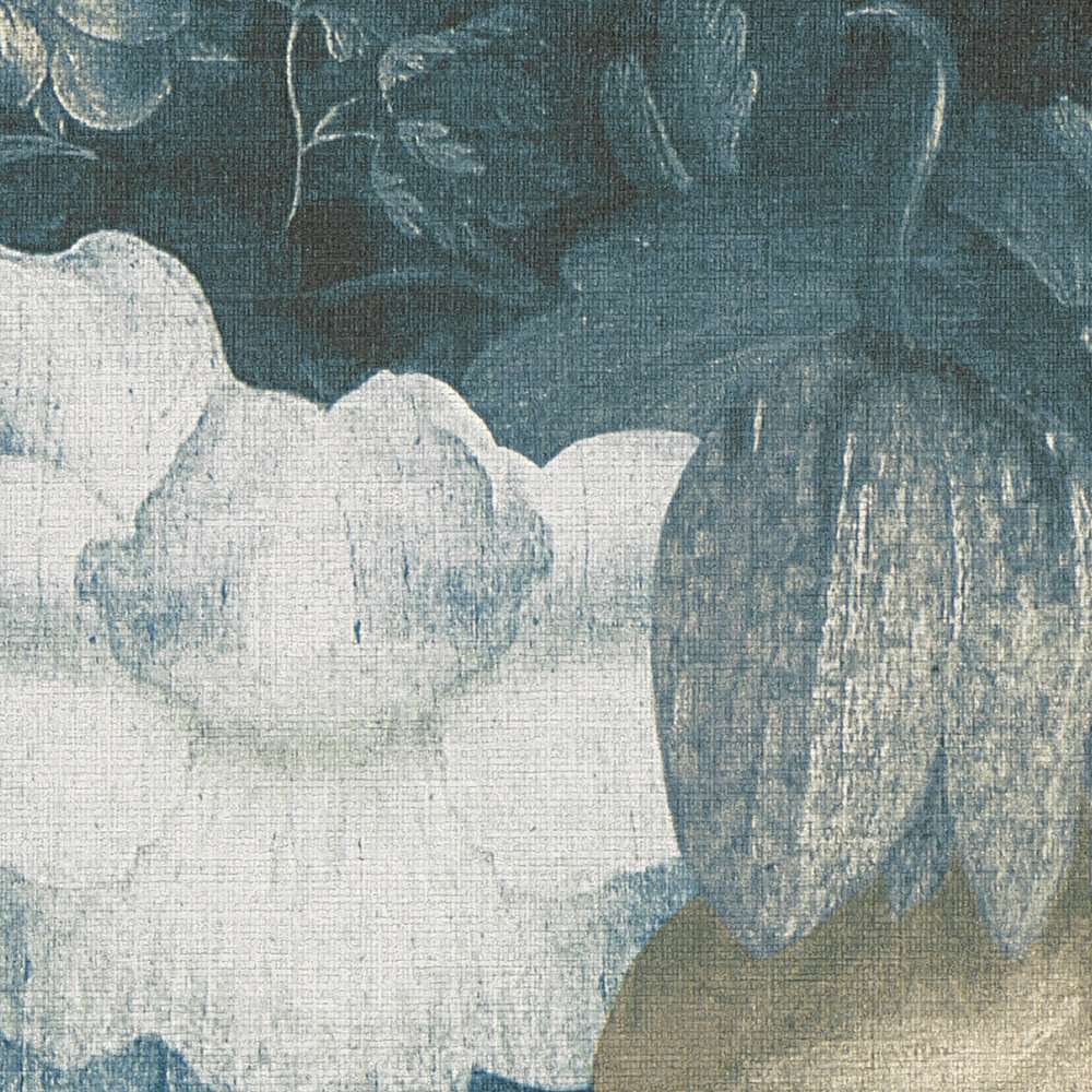 Glezniecības stilā ziedu tapetes, zilā krāsā AS 369213 AS Creation