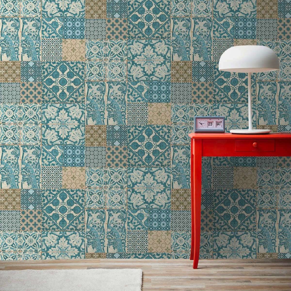 Flīžu un mozaīkas dizaina tapetes - zaļos toņos AS 369233 AS Creation