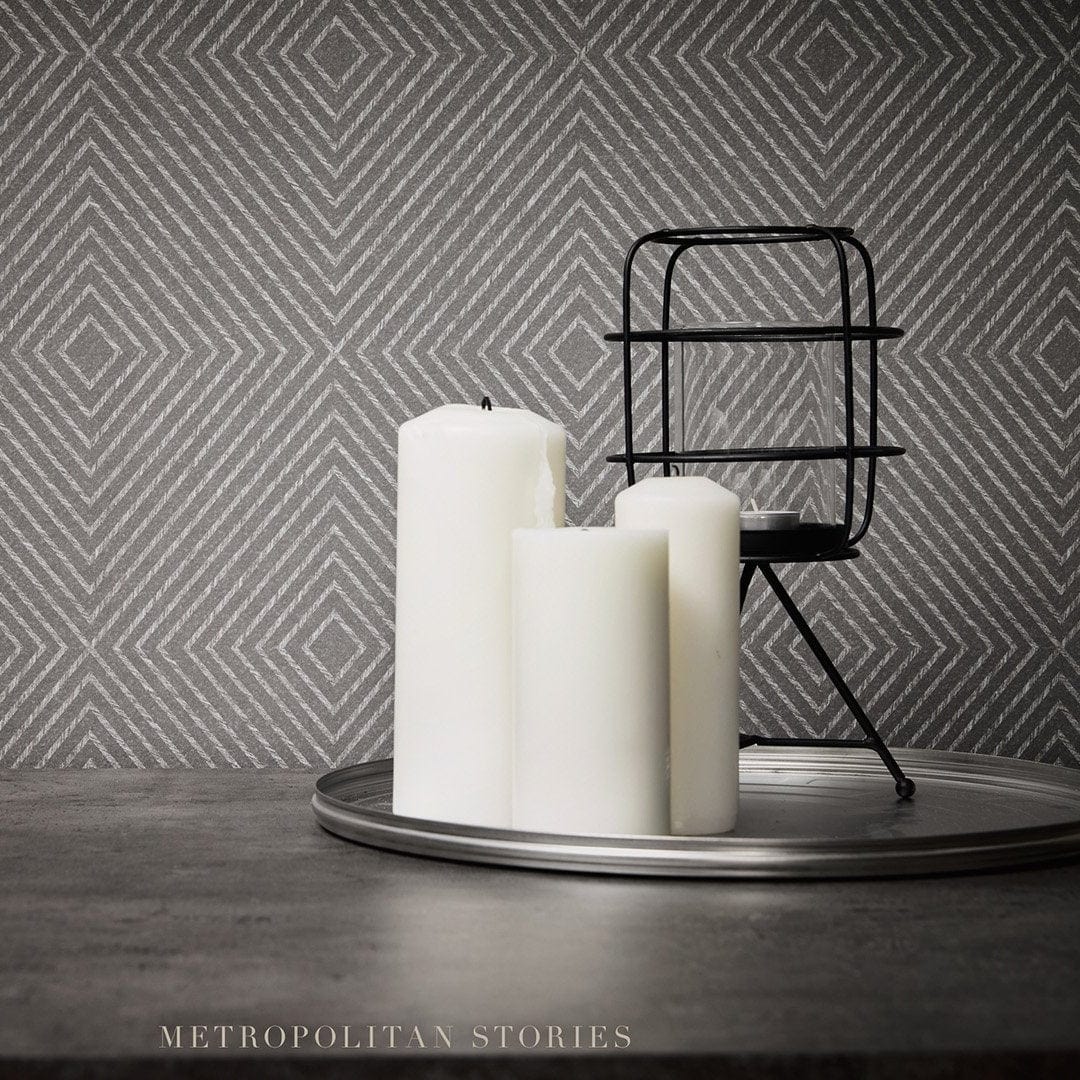 Tapetes ar grafiskau dizainu, skandināvu stils - pelēksas AS 369261 AS Creation