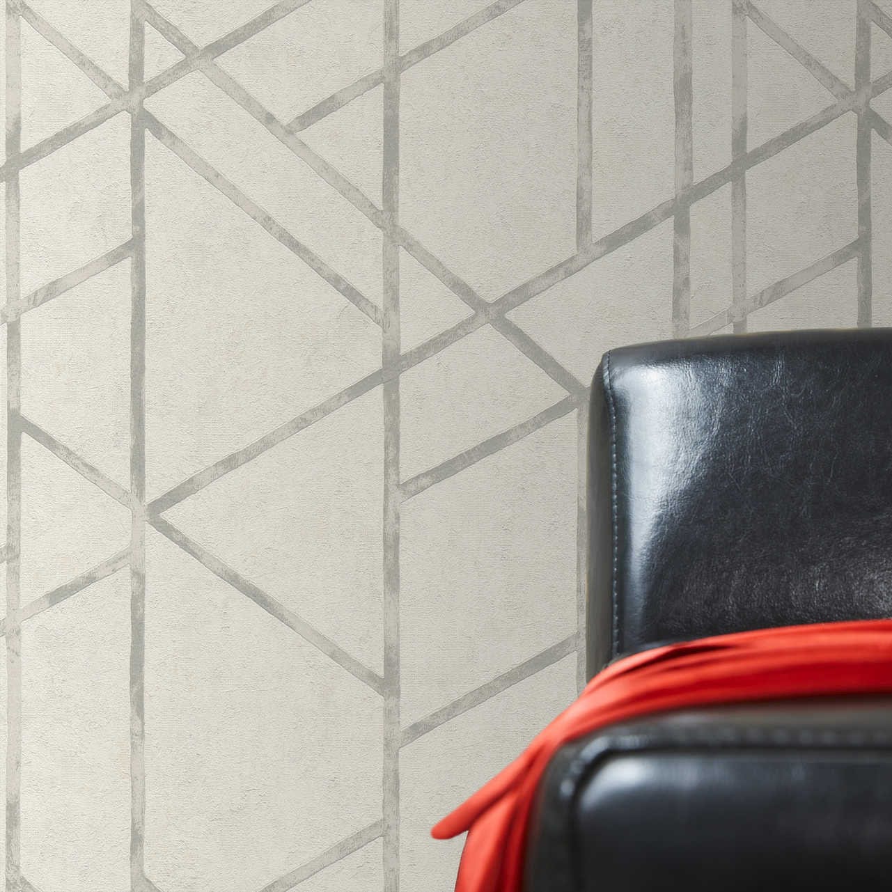 Betona tapetes ar sudraba grafisku rakstu - sudraba, balta AS 369285 AS Creation