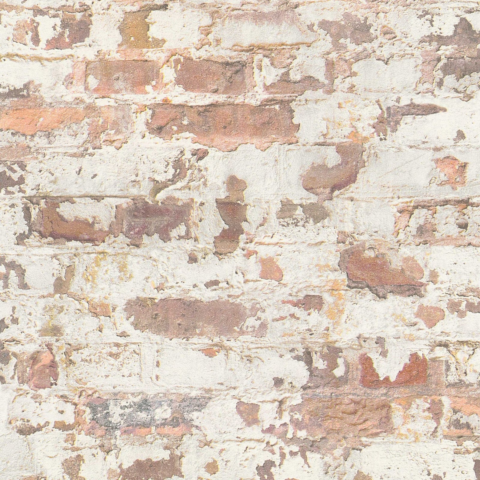 Vintažas tapetes ar ķieģeļiem un apmetumu - oranžs, sarkans AS 369291 AS Creation