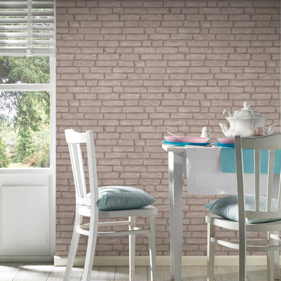 Wallpaper with stone pattern in industrial design, beige - 1341201 AS Creation