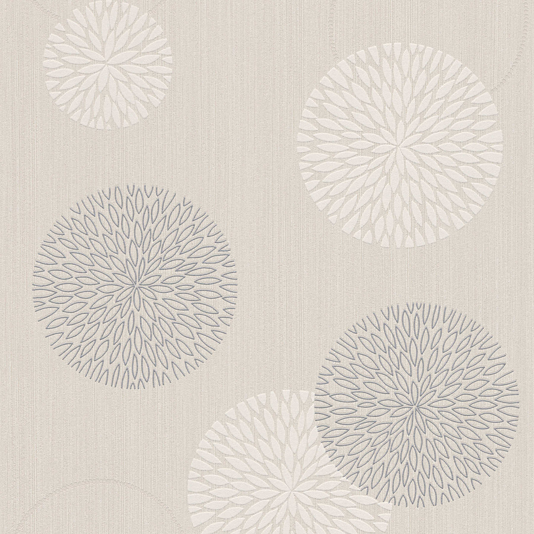 Tapetes ar ornamentu AS Creation 93791-2 bēša, krēma, metālika krāsā AS Creation