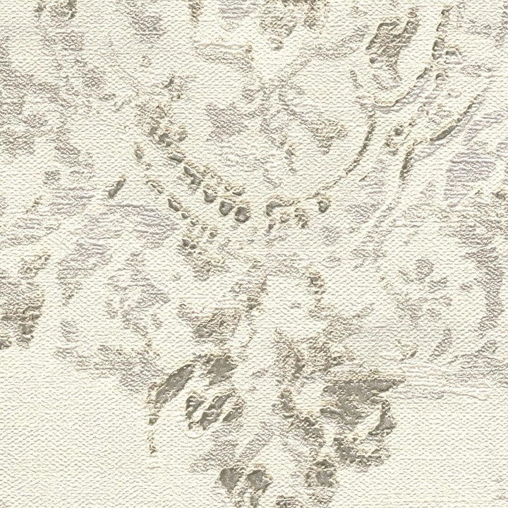 Tapetes baroka stilā ar vintāžas ornamentu krēmkrāsā - 1364000 AS Creation