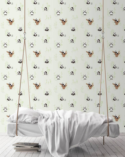 Wallpaper for nursery with pandas AS Creation 1350755 Without PVC AS Creation