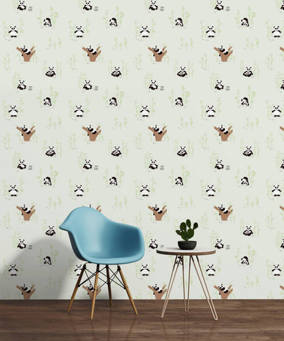 Wallpaper for nursery with pandas AS Creation 1350755 Without PVC AS Creation