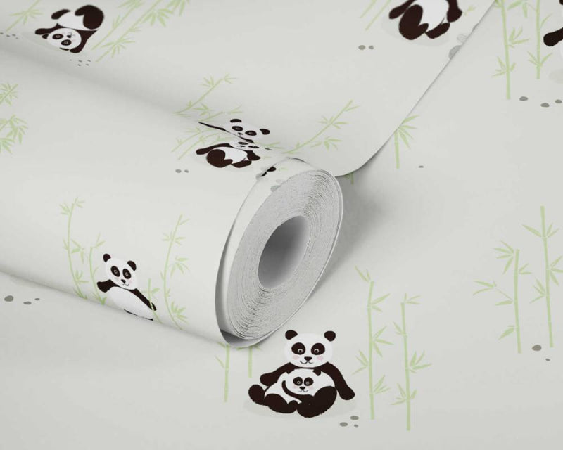 Wallpaper for nursery with pandas AS Creation 1350755 Without PVC AS Creation