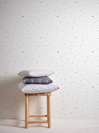 Wallpaper for children's room with dots in shades of grey, 1350353 Without PVC AS Creation