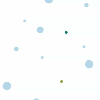Wallpaper for children's room with dots - blue, white, green, 1350351, Ex PVC AS Creation