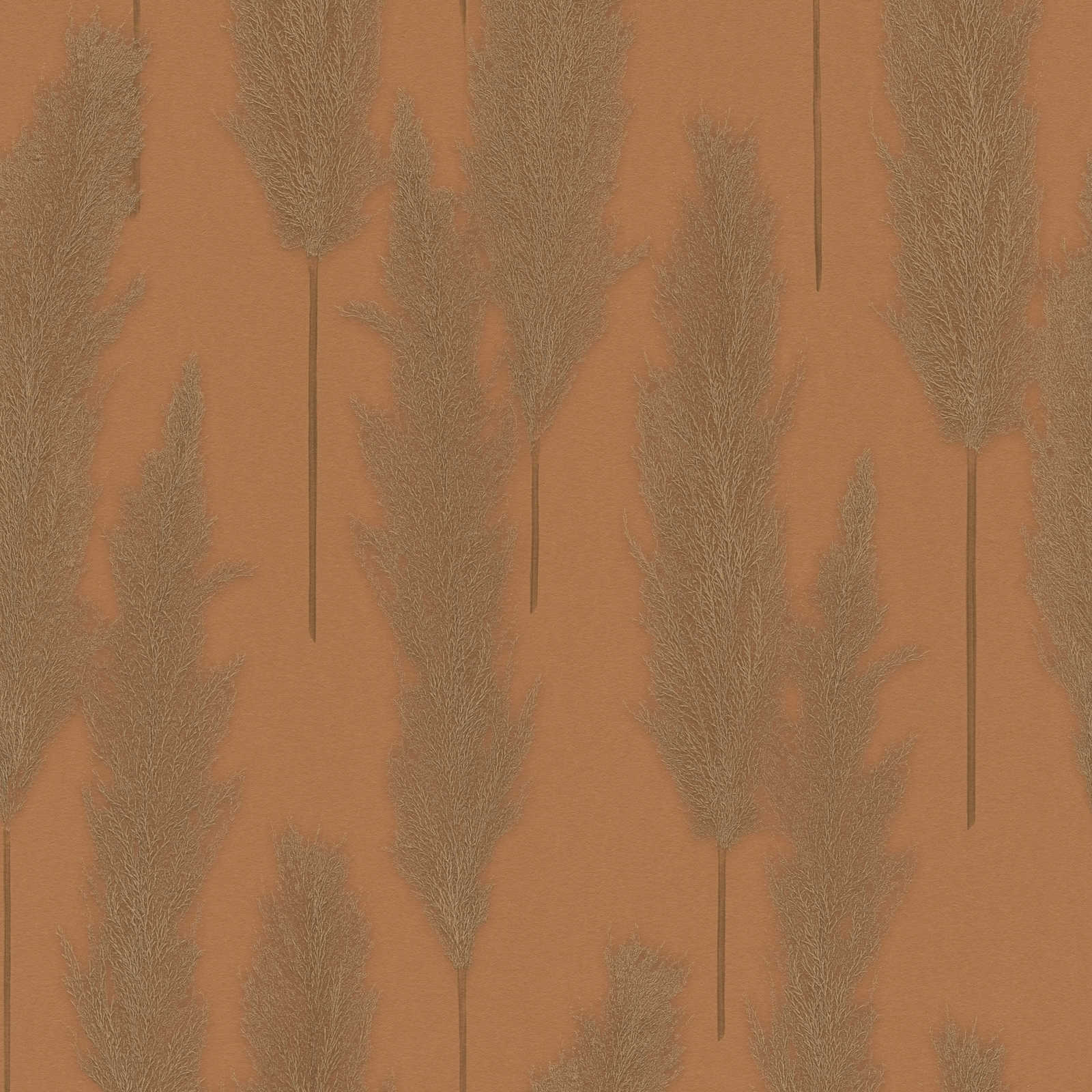 Tapetes Pampa zāles raksts, sarkanbrūnas, 386315 AS Creation