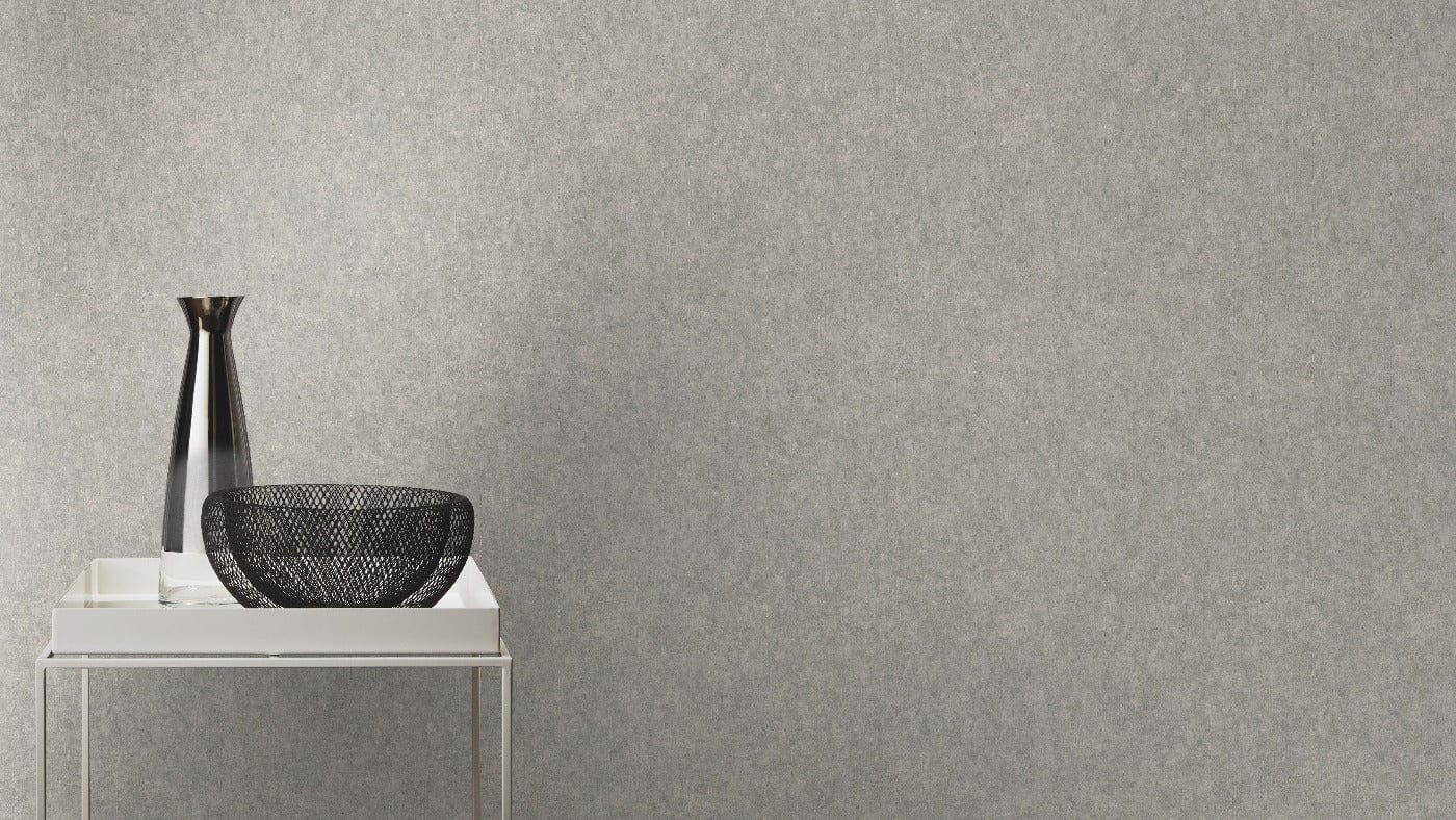 Tapetes RASCH ar dekoratīvu apmetumu pelēkā krāsā, 617191 RASCH