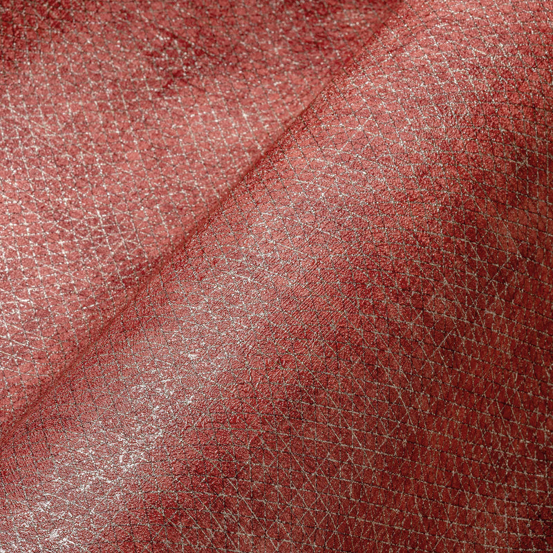 Tapetes sarkanā krāsā ar sudraba līnijas rakstu, 1366254 AS Creation