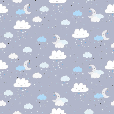 Wallpaper for boys' nursery with night sky, 1350504 Without PVC AS Creation