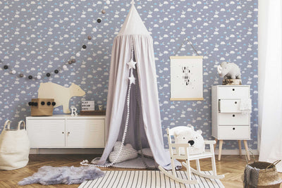 Wallpaper for boys' nursery with night sky, 1350504 Without PVC AS Creation