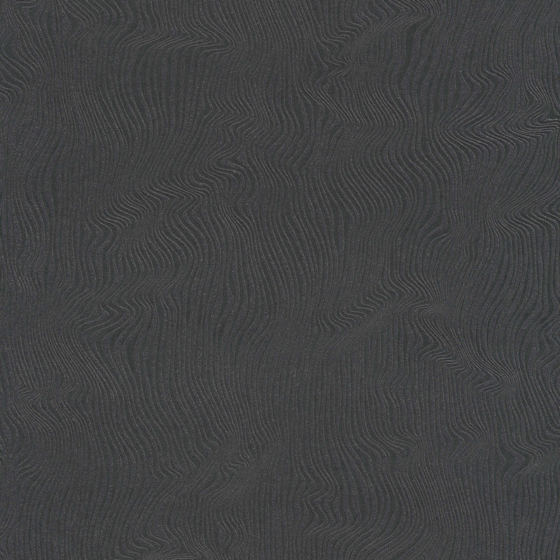 Teksturētas tapetes ar līniju rakstu - melnas Tapetenshop.lv