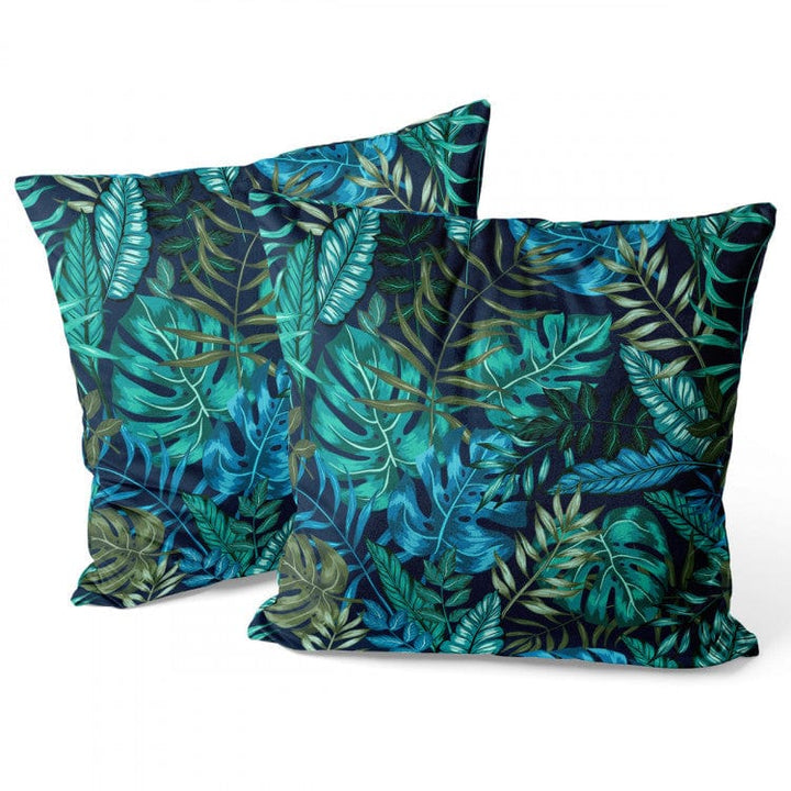 Velūra spilvendrānas - Monstera zilā mirdzumā G-art