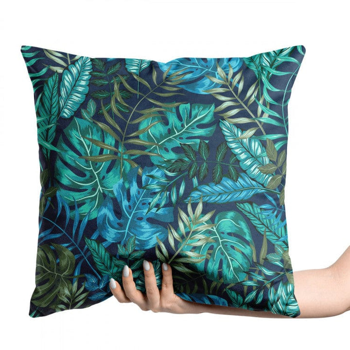 Velūra spilvendrānas - Monstera zilā mirdzumā G-art