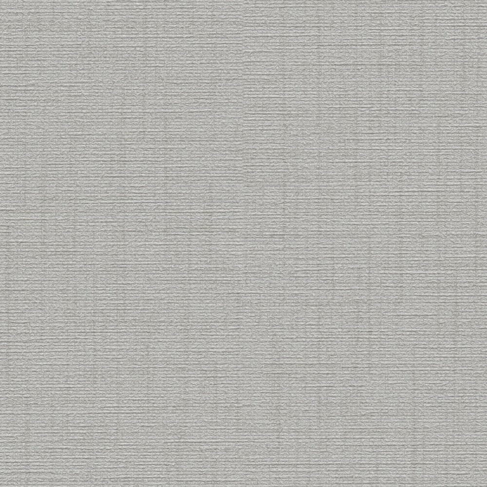 Vienkrāsainas tapetes ar lina struktūru pelēkā krāsā - 1364062 AS Creation