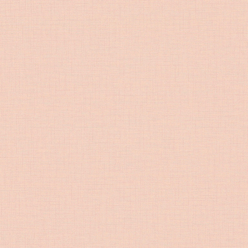 Vienkrāsainas tapetes ar lina struktūru rozā krāsā, 1364065 AS Creation