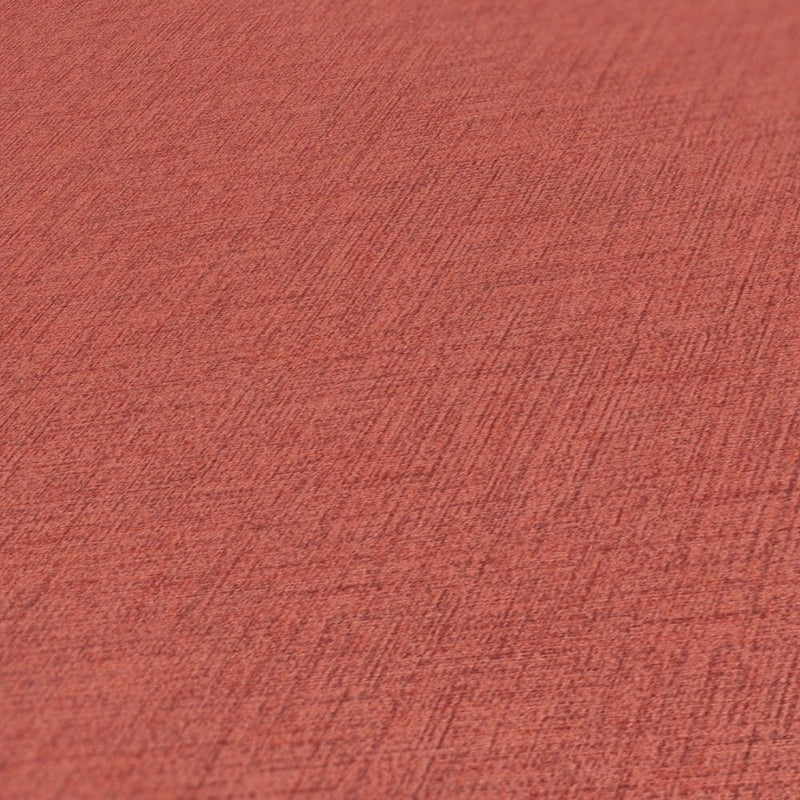 Plain wallpapers with a fine linen look - red 374309 AS Creation