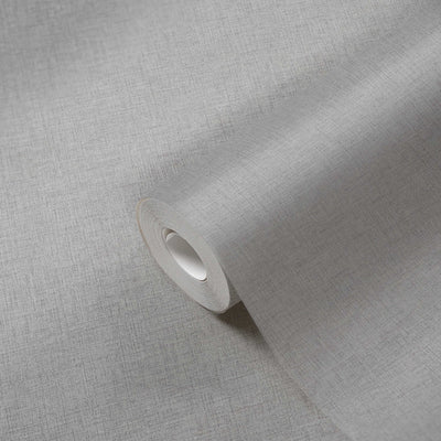 Plain wallpapers with fine linen look, dark gray as 374304 AS Creation