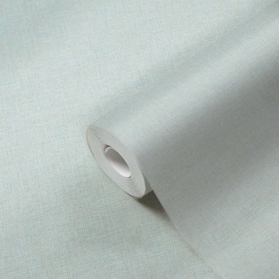 Plain wallpapers with a fine linen look - blue as AS 374302 AS Creation