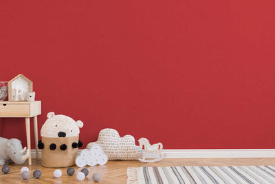 Plain wallpapers for children's room, red 1354412 Without PVC