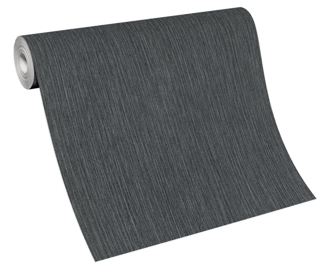 Vienkrāsainas tapetes melnā krāsā ar spīdīgu virsmu - 3702433 Erismann