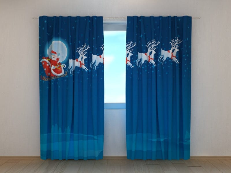 Рождественские шторы - Merry Christmas Tapetenshop.lv