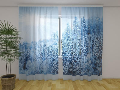 Christmas curtains - Ziemas mežs Tapetenshop.lv